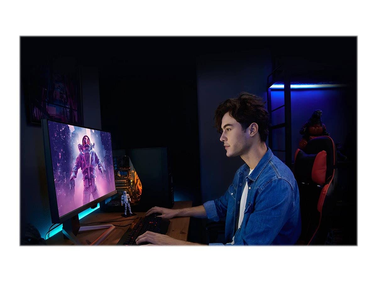 BenQ MOBIUZ EX2510 24.5-inch Full HD Gaming Monitor, featuring a 144Hz refresh rate, 1ms response time, HDR10 support, 99% sRGB color coverage, IPS panel, 1080p resolution, FreeSync technology, built-in speakers, and HDMI connectivity (Black).